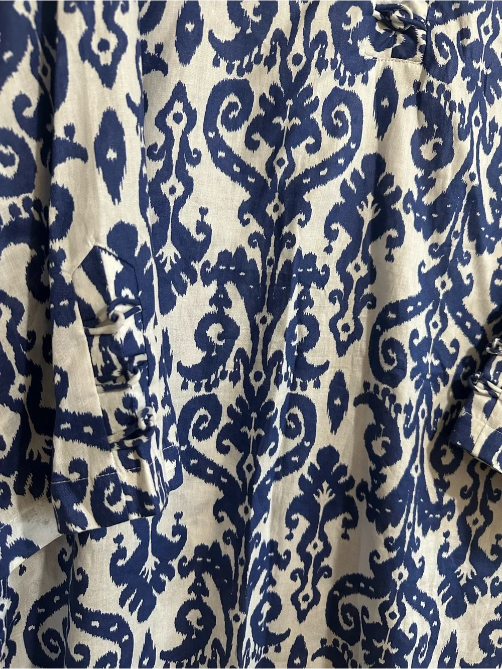 Blue & White Printed Two-Piece Set